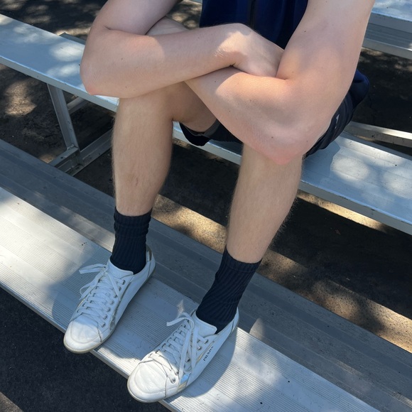 PRADA MEN SILVER FOIL METALLIC SHOES LEATHER SNEAKER SPORT 11 RUNNER WHITE ITALY - Picture 7 of 16